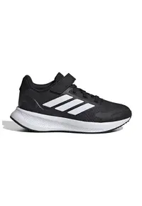 Pantofi sport Runfalcon 5 din plasa cu logo si velcro - Alb/Negru