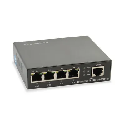 Switch 5xRJ45 10/100/1000 (PoE+), Desktop, 60W