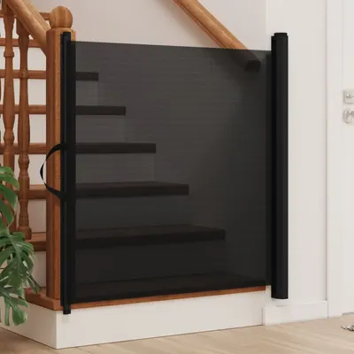 Gossi poarta retractabila animale de companie, negru, 82,5x125 cm