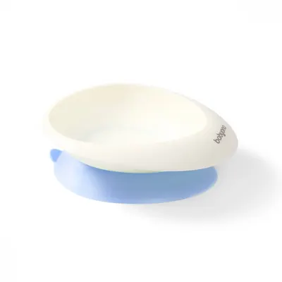 Set castron si lingurita Babyono albastru deschis