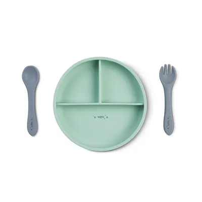 Set diversificare cu 4 piese din silicon Food Fun mint