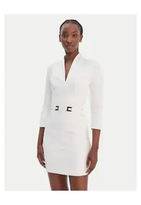 Rochie cocktail alb - - Alb