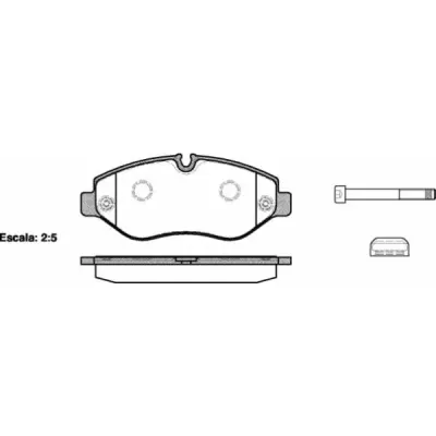 Set placute frana, frana disc REMSA 1245.00