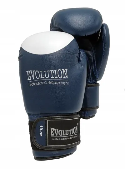Mănuși de box Evolution Pro sintetice, velcro, albastre