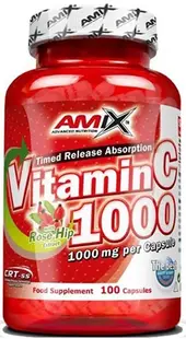 Vitamin C with Rose Hips, 1000 mg, 100 capsule, Amix