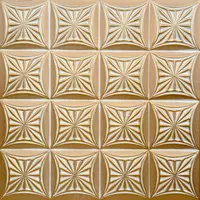 Tavan fals decorativ 08-ZL-81 polistiren extrudat auriu 50x50x0.4 cm