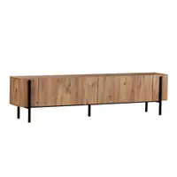 Comodă TV în culoare naturală cu aspect de lemn de pin 180x45x30 cm Nexus – Kalune Design