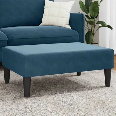 vidaXL Taburet, albastru, 77x55x31 cm, catifea