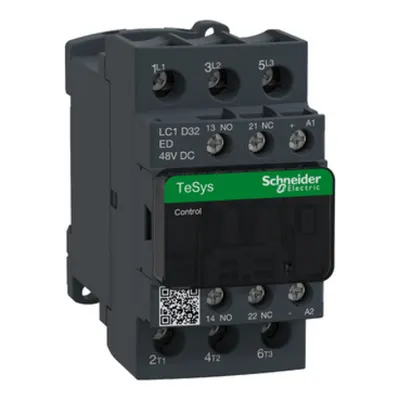 Contactor, TeSys Deca, 3P(3NO), AC-3/3e, <=440V, 32A, bobina 48V CC, borne cu surub