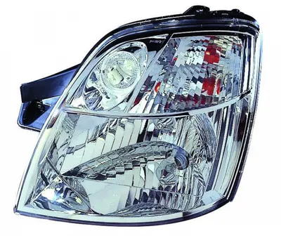 Far fata Stanga (H4, manual, fara motoras, culoare insert: cromat, culoare semnalizator: transparent) potrivit KIA PICANTO I
