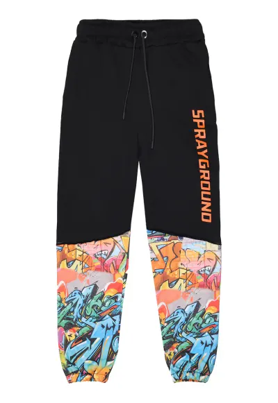 Pantaloni de trening cu imprimeu grafic - Multicolor