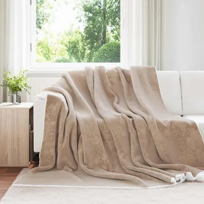 vidaXL Pătură Culoare Cămilă 220 x 240 cm 2.67 kg Molton