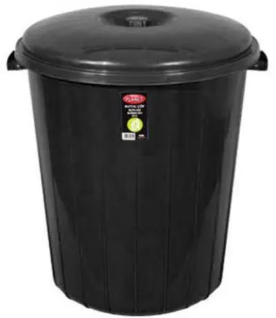 Coș de gunoi cu capac Planet - 50 l, negru