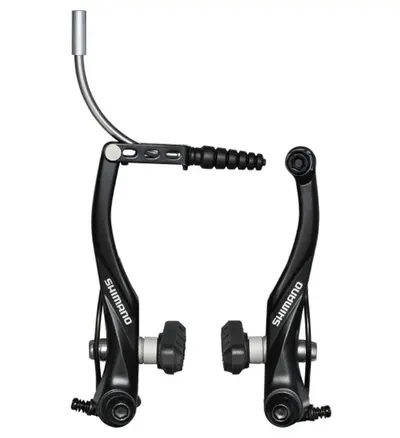 Frana V-Brake Shimano Alivio Br-T4000, Fata, X-Type (Saiba Subtire In Exterior), Saboti S65T, Suruburi 16.0Mm, Tube 90D, Negru, Ambalat Ind.