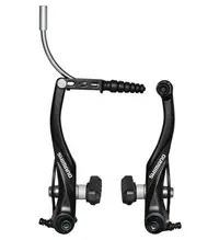 Frana V-Brake Shimano Alivio Br-T4000, Fata, X-Type (Saiba Subtire In Exterior), Saboti S65T, Suruburi 16.0Mm, Tube 90D, Negru, Ambalat Ind.
