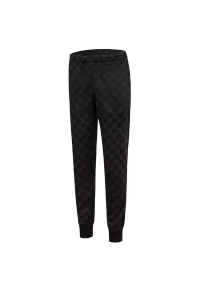 Pantaloni sport copii imprimeu monogram - talie elastica - buzunare laterale - poliester