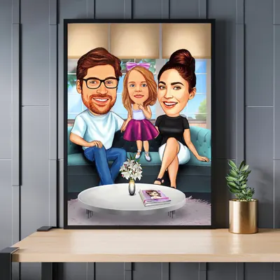 Caricatura Familie