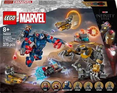 Constructor LEGO Marvel - Răzbunătorii: Sfârșitul jocului Thor vs. Chitauri (76322)