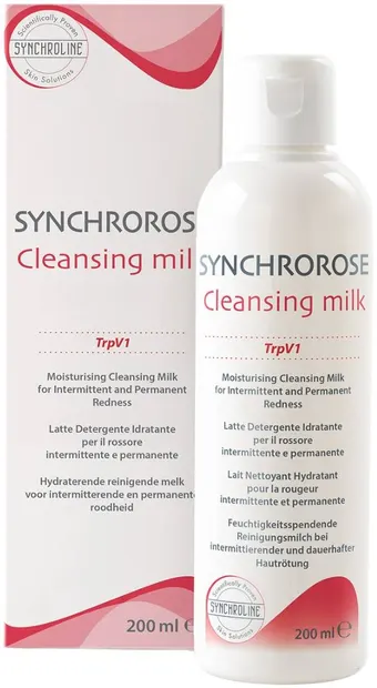 Synchroline Rosacure Lapte de curățare facială pentru rozacee, 200 ml