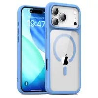 Husa Hard Case Magsafe pentru iPhone 17 Pro Max, Protectie antisoc, Albastru Engros
