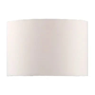 Abajur Madrid White Faux Silk Drum Shade 30.5cm