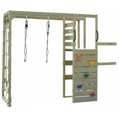 Casuta Nordic Adventure House cu loc pentru nisip, tobogan, leagan dublu, modul sport Wendi Toys
