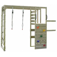 Casuta Nordic Adventure House cu loc pentru nisip, tobogan, leagan dublu, modul sport Wendi Toys