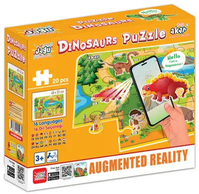 Puzzle educațional vorbitor Jagu - Dinozaur, 20 de piese