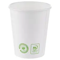 Pahare din Carton, 240 ml, Biodegradabile, Albe, 25 Bucati