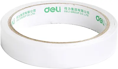 Banda adeziva cu doua fete Deli Stick Up - 30402, 19 mm x 10 m
