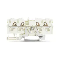 4-conductor shield terminal block; 4 mm²; side and center marking; for DIN-rail 35 x 15 and 35 x 7.5; Push-in CAGE CLAMP®; 4,00 mm²; white