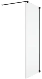 Perete lateral 120x200 cm, grosime sticla de 6 mm, profil negru mat, Ronal Cadura