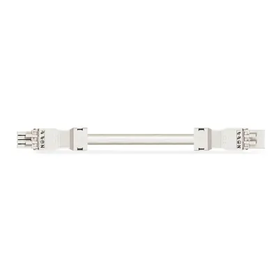 pre-assembled interconnecting cable; Eca; Socket/plug; 4-pole; Cod. A; H05Z1Z1-F 4G 1.5 mm²; 8 m; 1,50 mm²; white