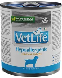 FARMINA VetLife Canine Hypoallergenic Fish & Potato Hrana umeda pentru caini, cu peste si cartofi 300 g