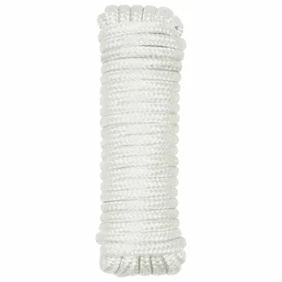 vidaXL Sfoară de Barcă 10 mm 6 m Alb Poliester