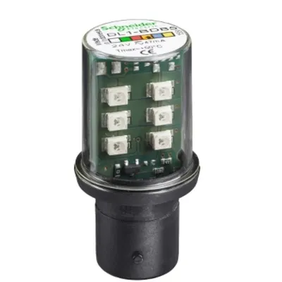 bec Led Protejat cu baza Ba15D, Continuu, Portocaliu, 24 V