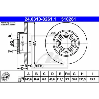 Disc frana ATE 24.0310-0261.1