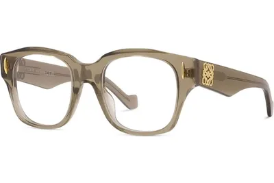 Loewe Anagram Green Geometric Eyeglasses