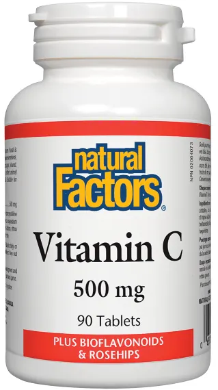 Vitamin C, 500 mg, 90 tablete, Natural Factors
