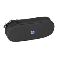 Penar tip etui oval, banda prindere caiet, 21x4.8x8cm, Oxford Kangoo B-Hook, negru