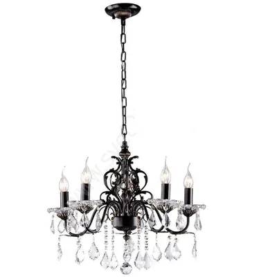 Candelabru Vivaldi,5 becuri dulie E14, 230V,D.57cm, H.49 cm,Maro
