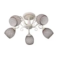 Lustra Elegance Crom+Alb+Maro 5xE27 60W