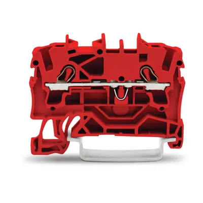 2-conductor through terminal block; 2.5 mm²; suitable for Ex e II applications; side and center marking; for DIN-rail 35 x 15 and 35 x 7.5; Push-in CAGE CLAMP®; 2,50 mm²; red