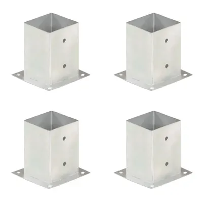 vidaXL Suporturi stâlp, 4 buc., 101 mm, metal galvanizat