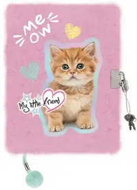Jurnal secret de pluș St. Majewski My Little Friend - Pastel Kitty