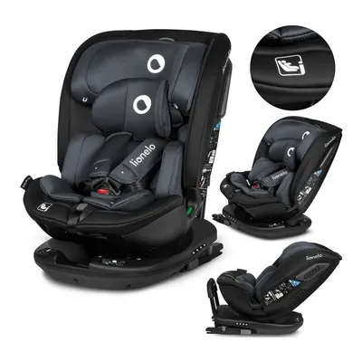 Scaun auto Lionelo Bastiaan RWF Gri i-Size, pozitie de somn, protectie laterala, rotire 360 grade, 0-36 kg, cu isofix si centura Top Tether, conform cu standardul european de securitate ECE R129