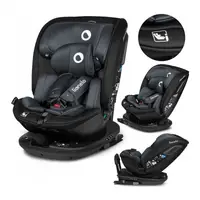 Scaun auto Lionelo Bastiaan RWF Gri i-Size, pozitie de somn, protectie laterala, rotire 360 grade, 0-36 kg, cu isofix si centura Top Tether, conform cu standardul european de securitate ECE R129