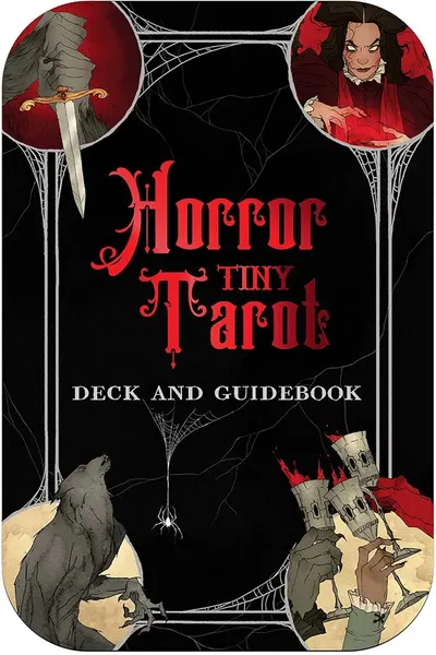 Horror Tiny Tarot Deck (78 Cards and Guidebook)
