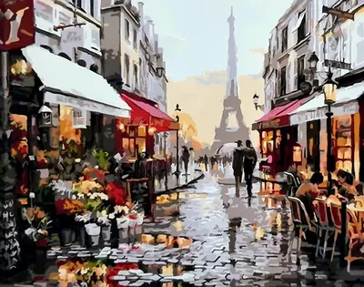 Set pictură după numere MagicArt - Amintiri din Paris (Richard McNeil)
