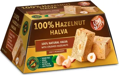Halva cu alune, fără zahăr adăugat, 150 g, Love Nutty